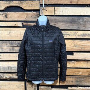 Women's Patagonia Black Nano Puff Puffer Jacket Size Small